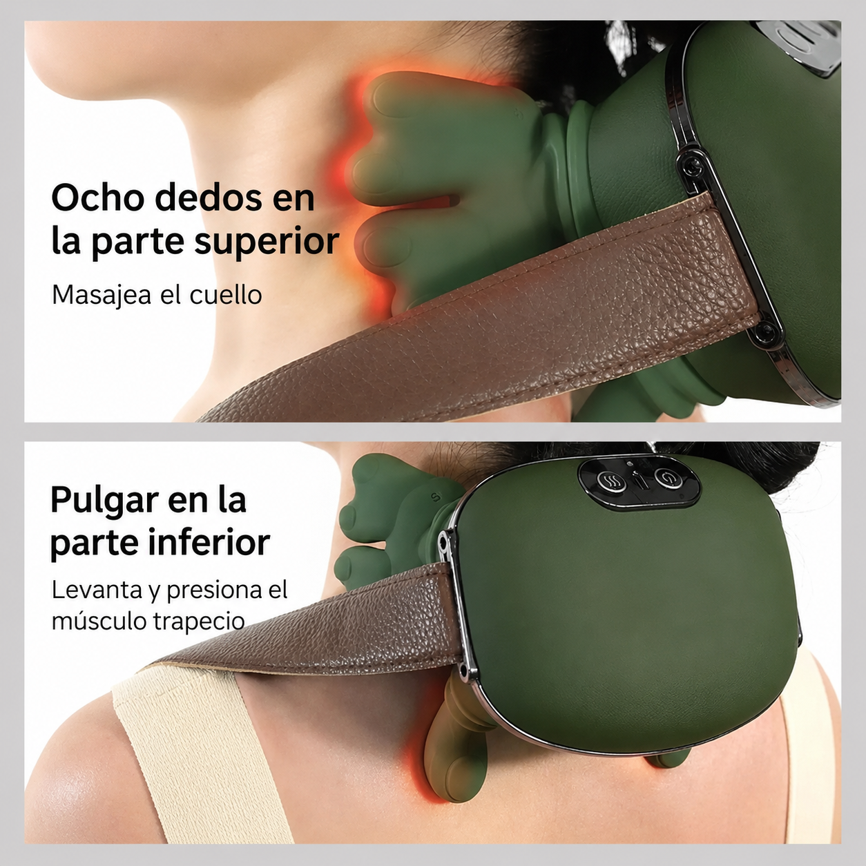 Masajeador De Cuello Con Manos Verde
